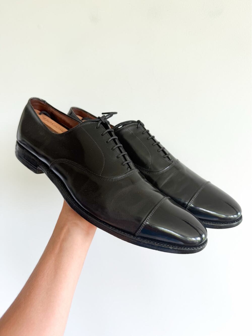 Allen Edmonds Park Avenue Cap Toe Lace Up Oxford Shoes Black 14